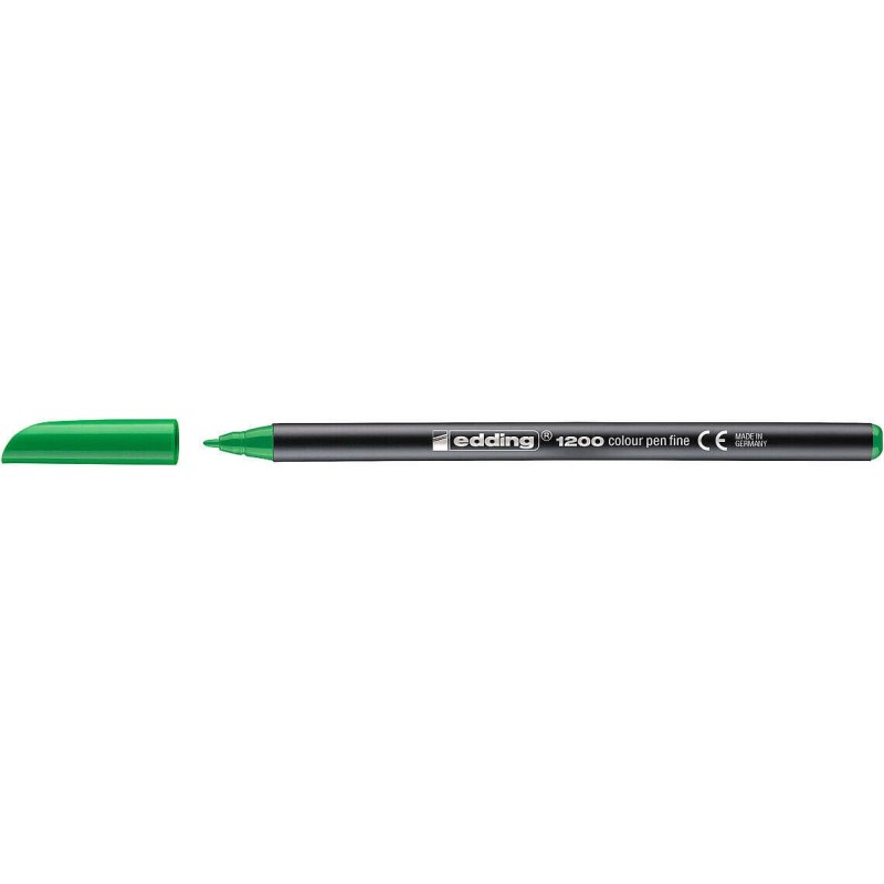 Pennarello Edding 1200 - Punta rotonda - Tratto 1 mm - Inchiostro a base d'acqua - Colore verde neon 10pz 10pz Pennarello Edding 1200 - Punta rotonda - Tratto 1 mm - Inchiostro a base d'acqua - Colore verde neon 10pz 10pz