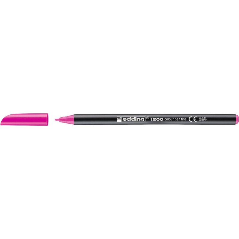 Pennarello Edding 1200 - Punta rotonda - Tratto 1 mm - Inchiostro a base d'acqua - Colore rosa neon 10pz 10pz Pennarello Edding 1200 - Punta rotonda - Tratto 1 mm - Inchiostro a base d'acqua - Colore rosa neon 10pz 10pz