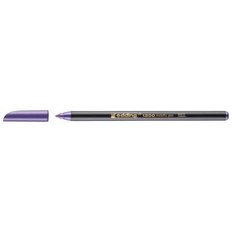 Edding 1200 Rotulador - Punta Redonda - Trazo 1mm - Tinta con Base de Agua - Color Violeta Metalizado