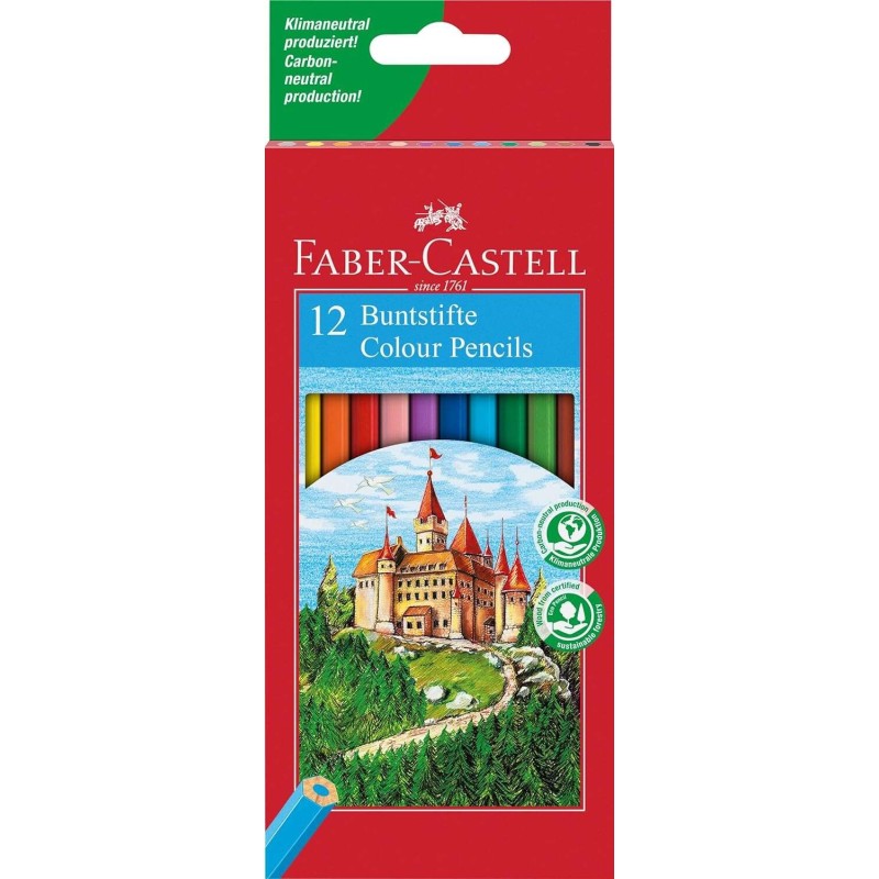Faber-Castell Classic Colour Pack de 12 Lapices de Colores Hexagonales - Resistencia a la Rotura - Colores Surtidos Faber-Castell Classic Colour Pack de 12 Lapices de Colores Hexagonales - Resistencia a la Rotura - Colores Surtidos
