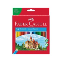 Faber-Castell Classic Colour Pack de 24 Lapices de Colores Hexagonales - Resistencia a la Rotura - Colores Surtidos