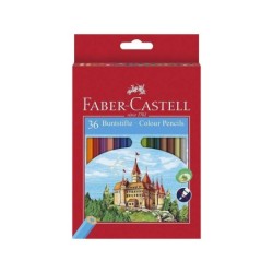 Faber-Castell Classic Colour Pack de 36 Lapices de Colores Hexagonales - Resistencia a la Rotura - Colores Surtidos