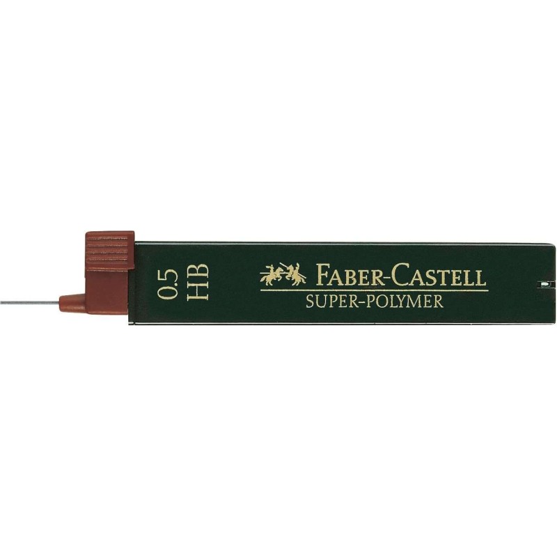 Faber-Castell 9065 Confezione da 12 Mine in Super-Polimero per Portamine 0,5 HB - Resistenti e Lisce 12pz 12pz Faber-Castell 9065 Confezione da 12 Mine in Super-Polimero per Portamine 0,5 HB - Resistenti e Lisce 12pz 12pz
