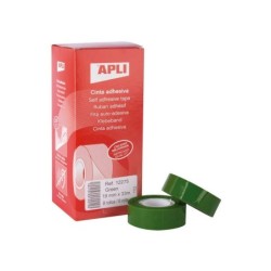 Apli Cinta Adhesiva Polipropileno 19mm x 33m - Resistente al Desgarro - Facil de Cortar - Adhesivo de Alta Calidad - Color Verde