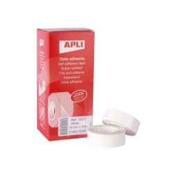 Nastro adesivo Apli bianco 19 mm x 33 m - Resistente agli strappi - Facile da tagliare - Forte adesione Bianco 8pz 8pz