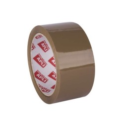 Apli Precinto Premium Pp Solvente - 48mm x 66m - Resistente al Agua y a la Intemperie - Facil de Cortar - Marron
