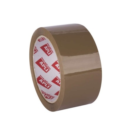 Sigillo solvente Apli Premium PP - 48 mm x 66 m - Resistente all'acqua e agli agenti atmosferici - Facile da tagliare - Marrone 