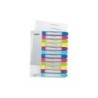 Leitz WOW Indice in plastica stampabile multicolore 12 schede - Multiforo - Formato A4 - Colore traslucido