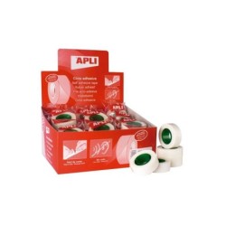 Apli Expositor de 35 Cintas Adhesivas Invisibles 19 mm x 33 m