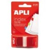 Pellicola adesiva Apli Indexes Zigzag Film 45x25mm Dispenser da 50 - Facile da applicare - Design a zigzag - Rosso
