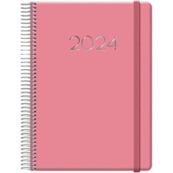 Agenda annuale Dohe Denver - Pagina giornaliera - Sabato e domenica stessa pagina - Chiusura con gomma elastica - Dimensioni 15x