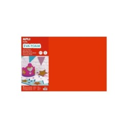 Apli Confezione da 5 Gomma Eva 600 x 400 mm - Spessore 2 mm - Impermeabile - Modellabile a Caldo - Colore Rosso
