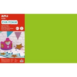 Apli Gomma Eva Verde Chiaro 600x400 - 5 Fogli Grandi e Flessibili - Ideale per Artigianato e Decorazione