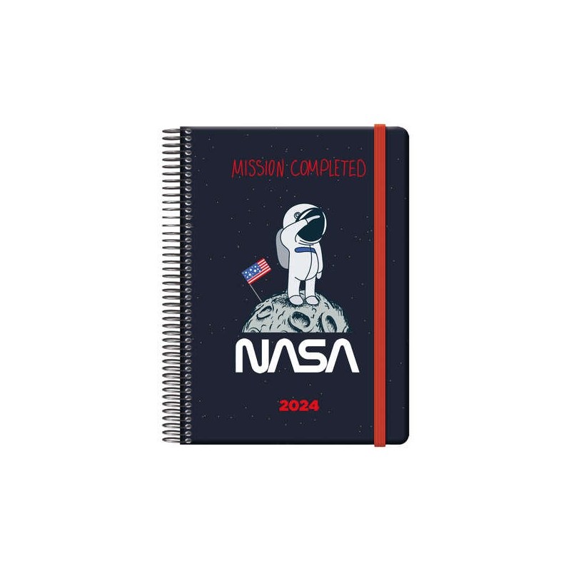 Dohe Nasa Agenda Anual - Dia Pagina - Cierre con Goma Elastica - Sabado y Domingo misma Pagina - Tamaño 15x21cm Dohe Nasa Agenda Anual - Dia Pagina - Cierre con Goma Elastica - Sabado y Domingo misma Pagina - Tamaño 15x21cm