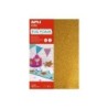 Apli Confezione da 4 Glitter Gomma Eva A4 - Spessore 2 mm - Impermeabili - Modellabili a Caldo - Colori Assortiti