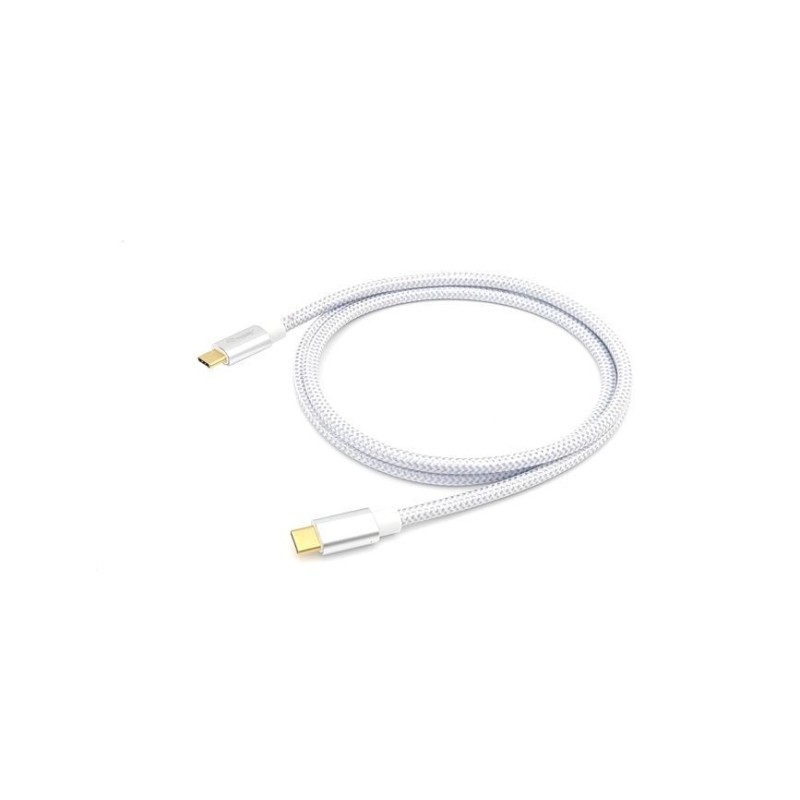 Equipaggia cavo USB-C 3.2 maschio a USB-C maschio da 1 m - Ricarica rapida - Custodia in metallo - Cavo intrecciato Equipaggia cavo USB-C 3.2 maschio a USB-C maschio da 1 m - Ricarica rapida - Custodia in metallo - Cavo intrecciato