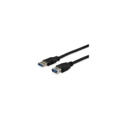 Equipaggia il cavo di prolunga USB A maschio a USB A femmina 3.0 - Connettori placcati in nichel - Lunghezza 2 m - Colore nero