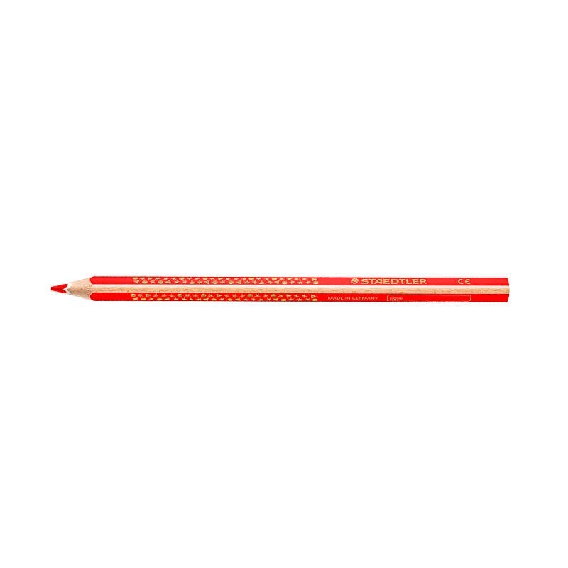 Matita colorata triangolare Staedtler Jumbo Noris 128 - Mina da 4 mm - Resistenza alla rottura - Design ergonomico - Colore ross Matita colorata triangolare Staedtler Jumbo Noris 128 - Mina da 4 mm - Resistenza alla rottura - Design ergonomico - Colore ross