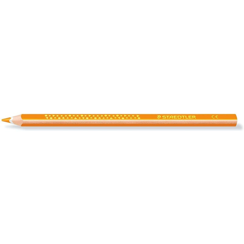 Staedtler Jumbo Noris 128 Matita colorata triangolare - Mina da 4 mm - Resistenza alla rottura - Design ergonomico - Colore aran Staedtler Jumbo Noris 128 Matita colorata triangolare - Mina da 4 mm - Resistenza alla rottura - Design ergonomico - Colore aran