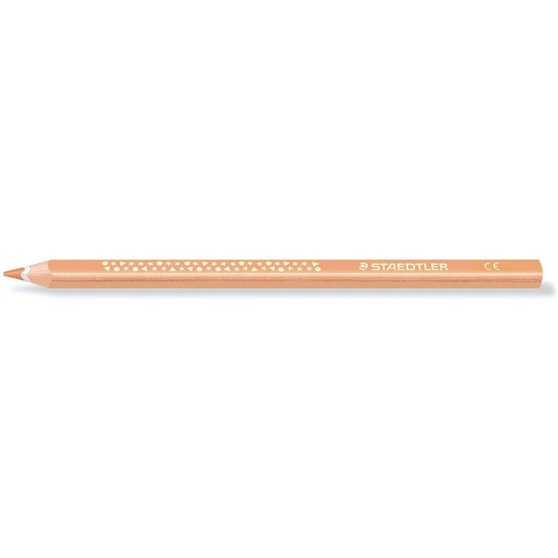 Staedtler Jumbo Noris 128 Lapiz Triangular de Color - Mina de 4mm - Resistencia a la Rotura - Diseño Ergonomico - Color Beige Staedtler Jumbo Noris 128 Lapiz Triangular de Color - Mina de 4mm - Resistencia a la Rotura - Diseño Ergonomico - Color Beige