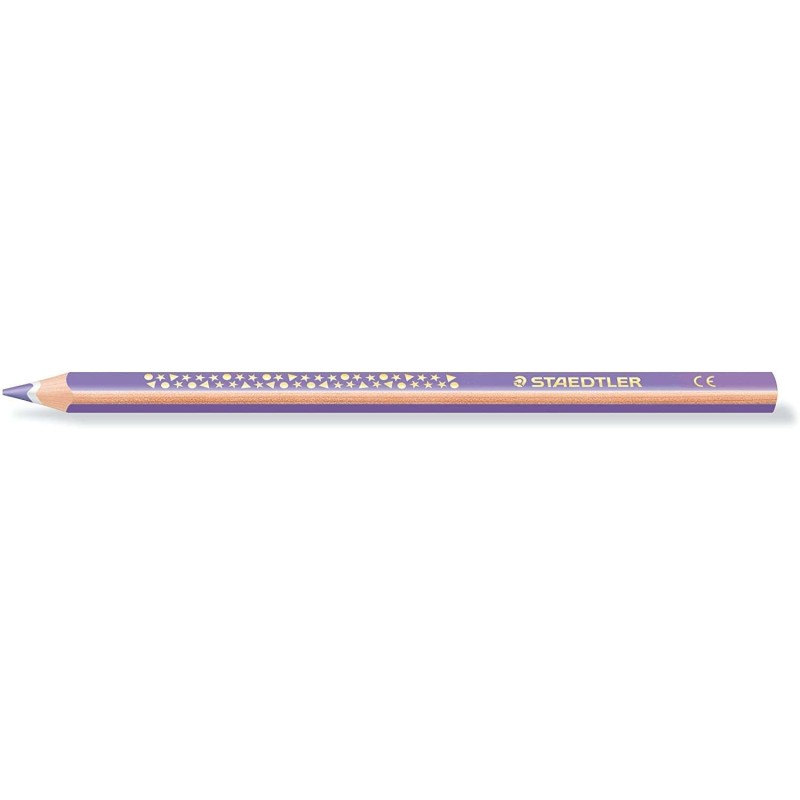 Matita colorata triangolare Staedtler Jumbo Noris 128 - Mina da 4 mm - Resistenza alla rottura - Design ergonomico - Colore viol Matita colorata triangolare Staedtler Jumbo Noris 128 - Mina da 4 mm - Resistenza alla rottura - Design ergonomico - Colore viol