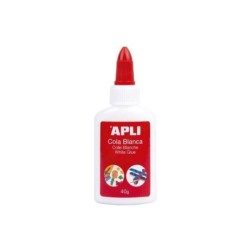 Colla bianca liquida Apli 40 g - Applicatore a punta - Senza solventi e non tossico - Adatto per uso scolastico