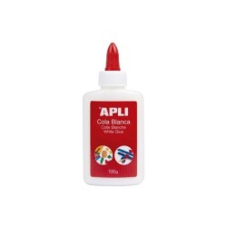 Apli Cola Blanca Liquida 100g - Aplicador de Punta - Libre de Solventes y No Toxica - Apto para uso Escolar