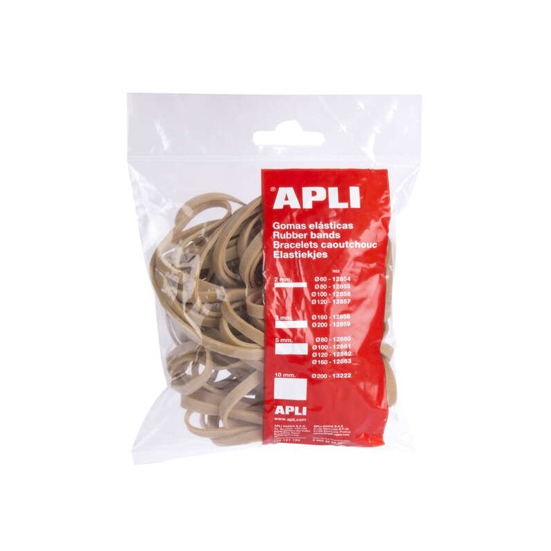 Elastici in Caucciù Naturale Apli Elastic - Ø 160 x 5mm - Grande Elasticità e Resistenza - Contenuto 100 G Elastici in Caucciù Naturale Apli Elastic - Ø 160 x 5mm - Grande Elasticità e Resistenza - Contenuto 100 G
