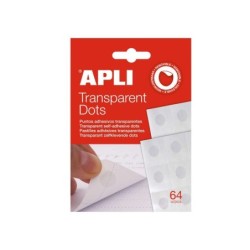 Apli Dot Puntos Adhesivos Removibles 64 U - Adhesivo Removible - Facil de Usar - Ideal para Manualidades y Oficina - Blanco