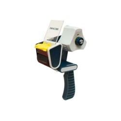 Apli Dispensador de Precinto - para Rollo Normal y Compacto - Facil de Usar y Cargar - Resistente y Duradero - Blanco