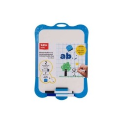 Apli Pizarra Blanca Rigida con Borrador y Rotuladores - Tamaño 180 x 280 mm