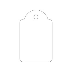 Etichette pendenti Apli rosa 22 x 35 mm 100 unità.