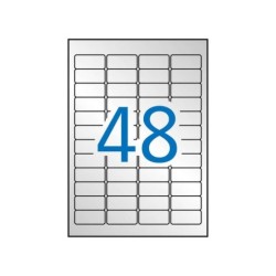 Apli Etiquetas Metalizadas Plata 45.7 x 21.2mm 100 Hojas