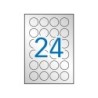 Apli Etiquetas Metalizadas Plata Ø 40.0mm 20 Hojas