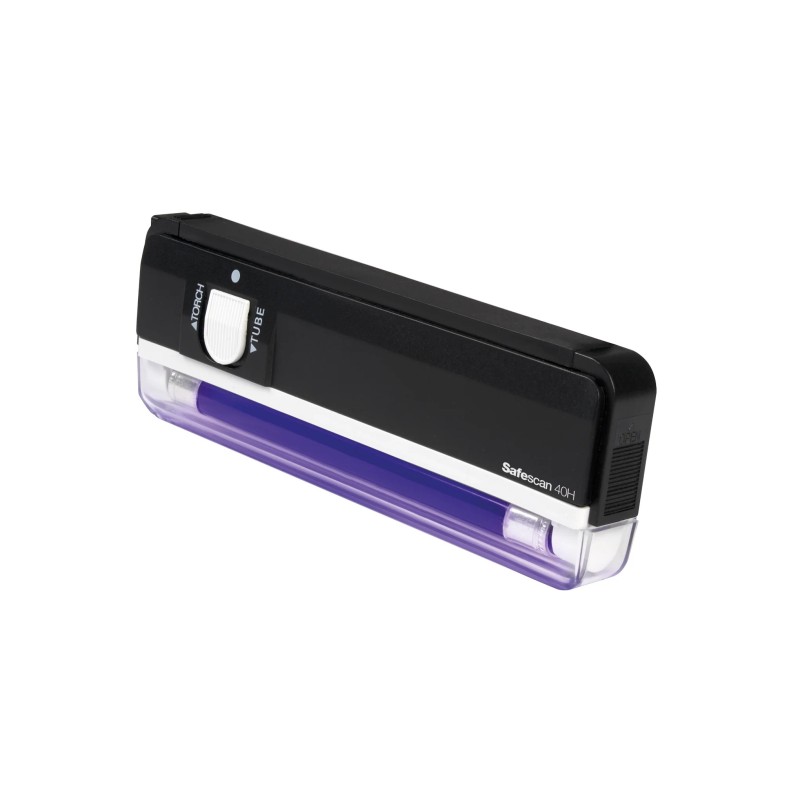 Safescan 40H Detector Portatil de Billetes Falsos - Lampara Ultravioleta de 4W - Linterna LED para Verificacion Visual Safescan 40H Detector Portatil de Billetes Falsos - Lampara Ultravioleta de 4W - Linterna LED para Verificacion Visual