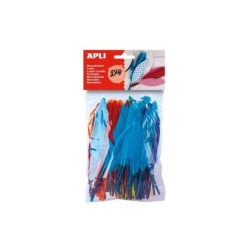 Confezione Apli da 100 Piume Indiane - Misure tra 9 cm e 14 cm - Colori Assortiti