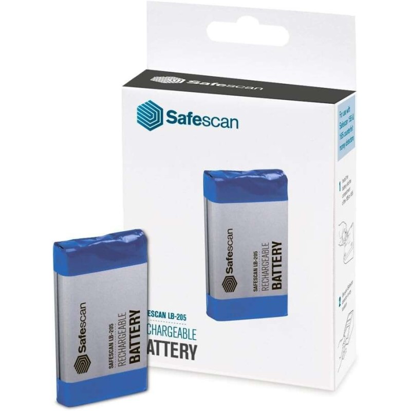 Batteria ricaricabile Safescan LB-205 - per Safescan 6165/6185 - Durata estesa - Ricaricabile - Facile da installare Batteria ricaricabile Safescan LB-205 - per Safescan 6165/6185 - Durata estesa - Ricaricabile - Facile da installare