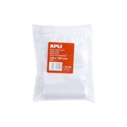 Apli Pack de 100 Bolsas de Auto Cierre 100 x 150 mm - Cierre Seguro - Aptas para Alimentos