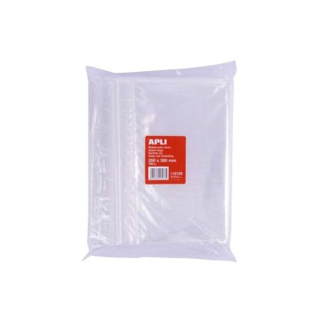 Apli Confezione da 100 Buste Autosigillanti 250 x 350 mm - Chiusura Sicura - Adatto per Alimenti