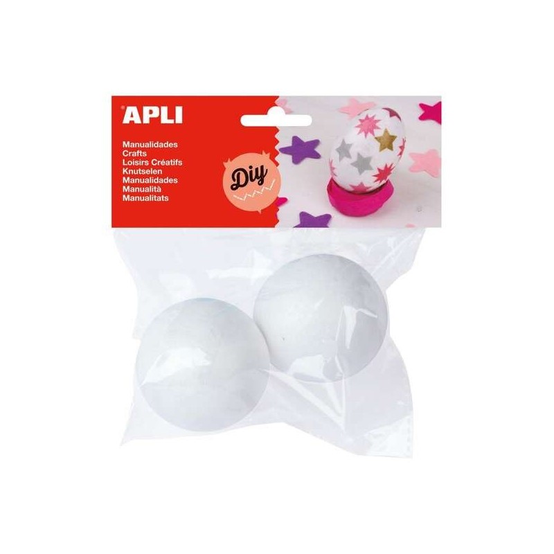 Apli Confezione da 2 Sfere in Porexpan Ø 60 mm - Colore Bianco Apli Confezione da 2 Sfere in Porexpan Ø 60 mm - Colore Bianco