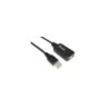 Equip Cable Alargador USB 2.0 Activo - Doble Blindaje - Longitud 10m - Color Negro