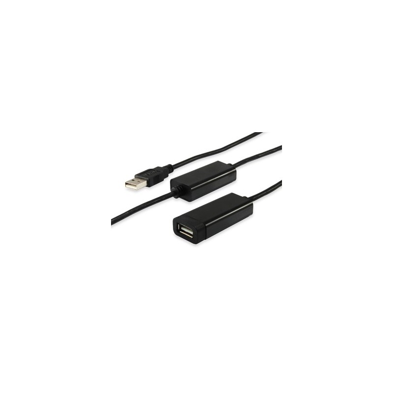 Equip Cable Alargador USB 2.0 Activo - Doble Blindaje - Longitud 15m - Color Negro Equip Cable Alargador USB 2.0 Activo - Doble Blindaje - Longitud 15m - Color Negro