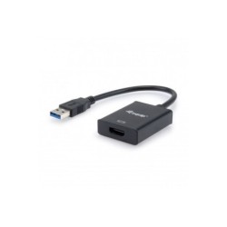 Equip Adaptador USB 3.0 a HDMI - Tasa de Transferencia 5 Gbit/s - Maxima Resolucion 1920x1080p - Color Negro