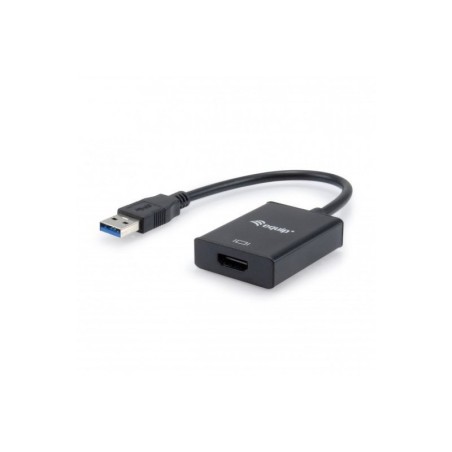 Equip Adaptador USB 3.0 a HDMI - Tasa de Transferencia 5 Gbit/s - Maxima Resolucion 1920x1080p - Color Negro