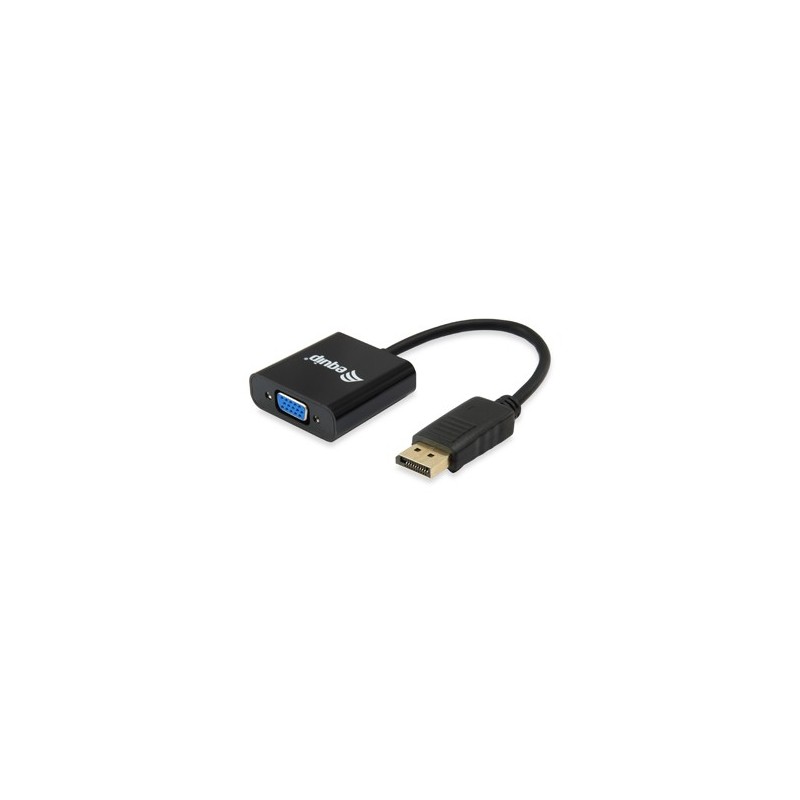 Equipaggia adattatore DisplayPort maschio a VGA femmina - Risoluzione fino a 1080p - Lunghezza 15 cm - Colore nero