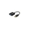 Equipaggia adattatore DisplayPort maschio a VGA femmina - Risoluzione fino a 1080p - Lunghezza 15 cm - Colore nero