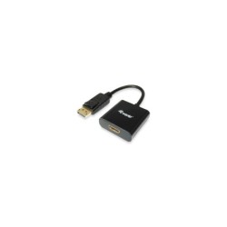 Equipaggia adattatore DisplayPort maschio a HDMI femmina - Risoluzione fino a 1080p - Lunghezza 15 cm - Colore nero