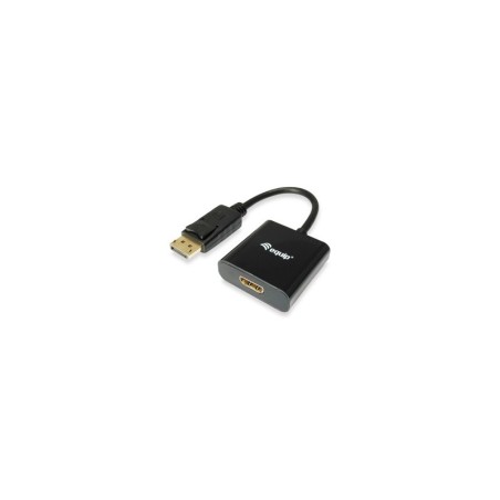 Equipaggia adattatore DisplayPort maschio a HDMI femmina - Risoluzione fino a 1080p - Lunghezza 15 cm - Colore nero