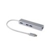 Equip Hub USB-C con 3x USB 3.0 y Adaptador Gigabit  - Velocidad de hasta 5Gbps - Carcasa de Aluminio