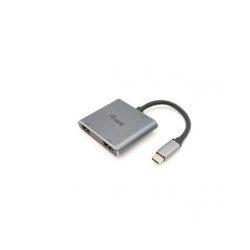 Equip Hub USB-C con 1x USB 3.0, 2x HDMI - Velocidad de hasta 5Gbps - Carcasa de Aluminio